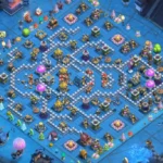 TH12 War Base – Asymmetric Spread Anti Hybrid Layout 2026