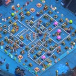 TH12 War Base – Maze Core Anti Queen Walk Layout 2026