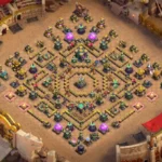 TH14 War Base – Compact Grid Anti Dragon Rider Layout 2026