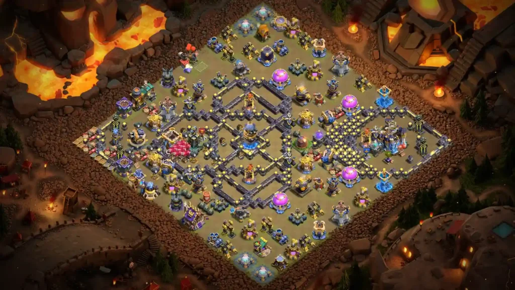 th18 war base tesla grid anti 3 star cwl tested layout 2026 town hall 18 war base