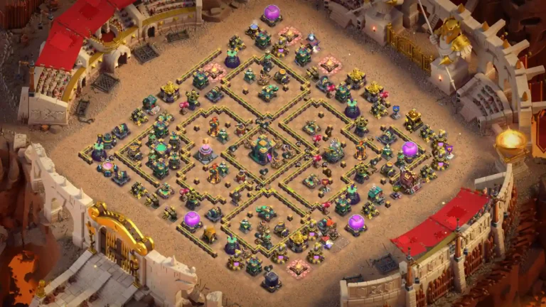 TH14 War Base – Offset Diamond Ring Fortress