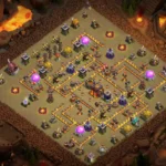 TH10 Hybrid Base – Loot-Forward Triple Bomb Diamond