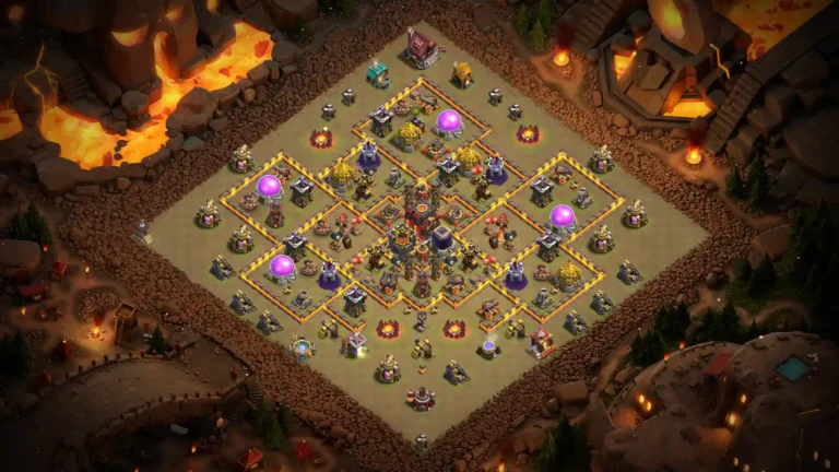 TH10 Hybrid Base – Split-Resource Central Fortress