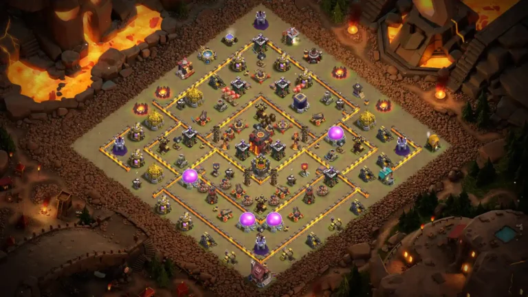 TH10 War Base – Layered Diamond Core