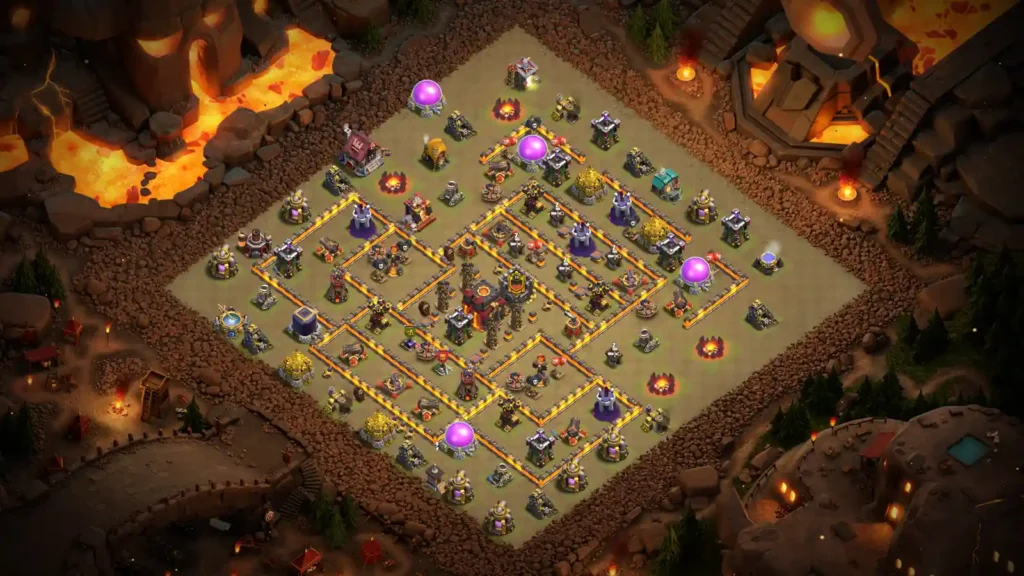 TH10 War Base – Four-Bomb Symmetric Core