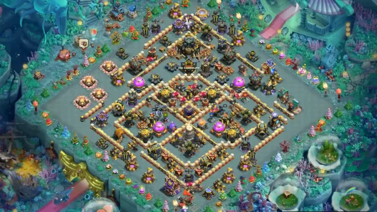 TH17 Farming Base – Offset Town Hall with Distributed Storage Compartments