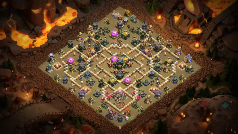 TH17 War Base – Dense Cross Lattice Map