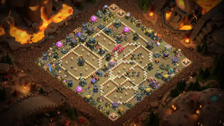 TH17 War Base – Diamond Pinwheel Core with Offset Compartments