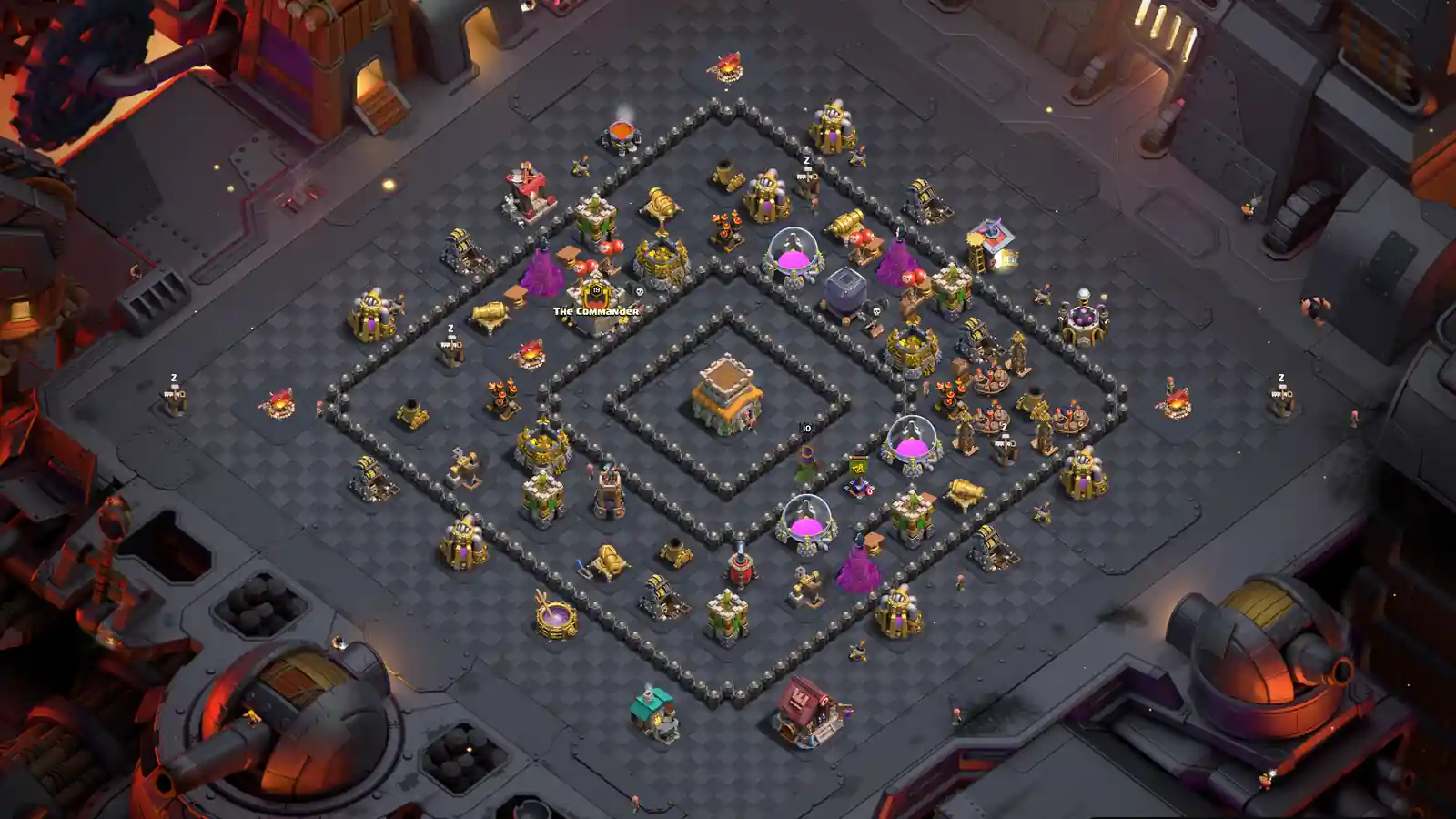 TH8 War Base – Compact Nested Ring
