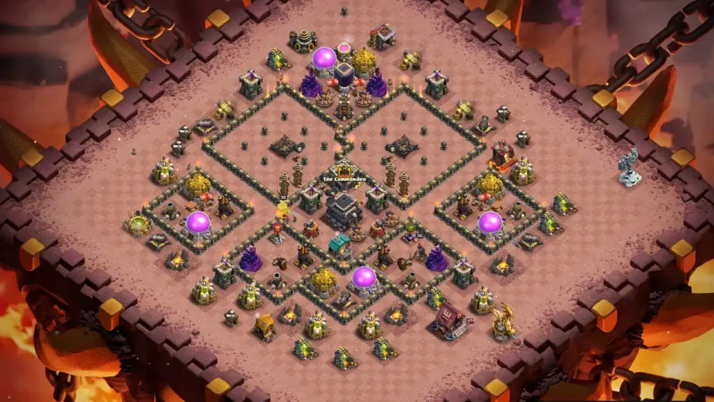 TH9 War Base Butterfly Split – Anti Air Anti Dragon Layout 2026