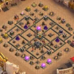 TH9 War Base Layout | Anti 3-Star Diamond Grid Design 2026