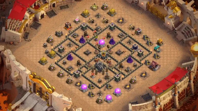 TH9 War Base Layout | Anti 3-Star Diamond Grid Design 2026