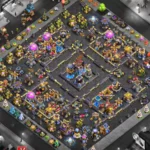 TH18 Farming Base – Symmetrical Diamond with Central Compartments