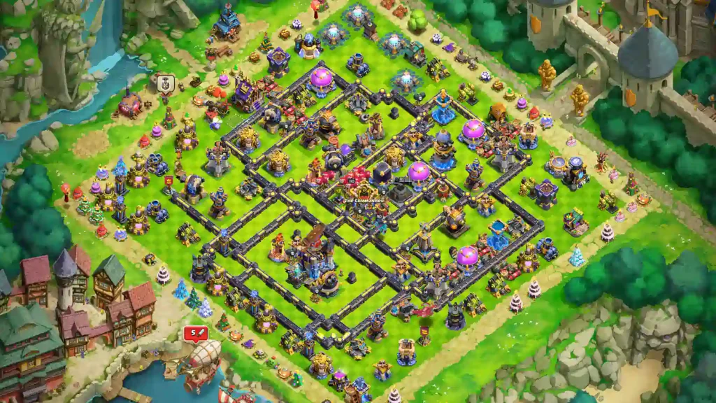TH18 Farming Base – Asymmetric Compartment Layout with Offset Core layout