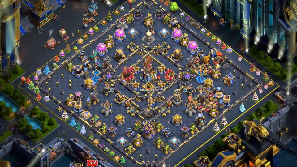 TH18 Hybrid Base – Symmetrical Diamond with Dense Central Core layout