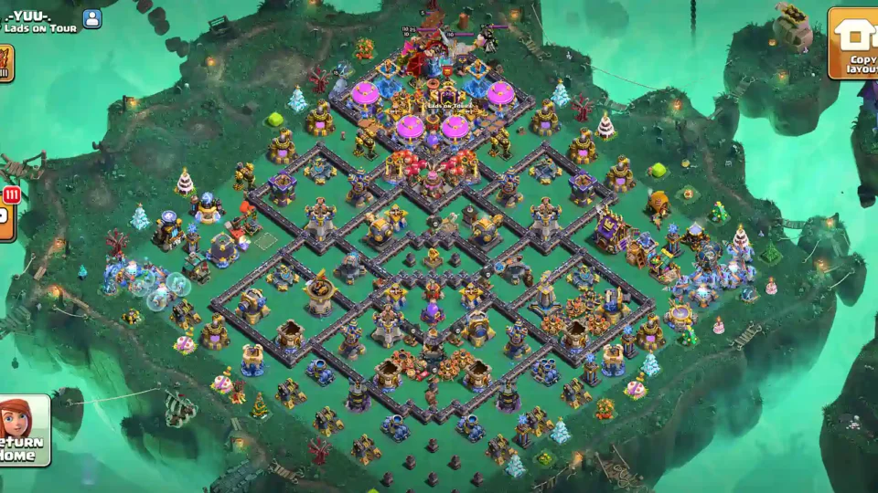 TH18 Legend Trophy Base – Symmetrical Diamond with Central Compartment Stack layout