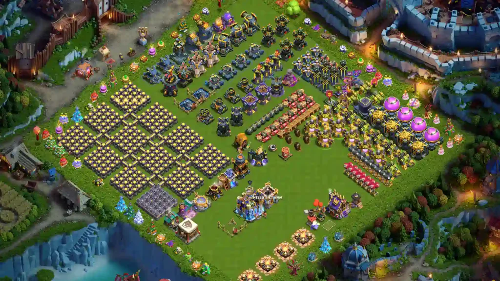 TH18 Progress Base – Grouped Buildings with Wall Rows layout