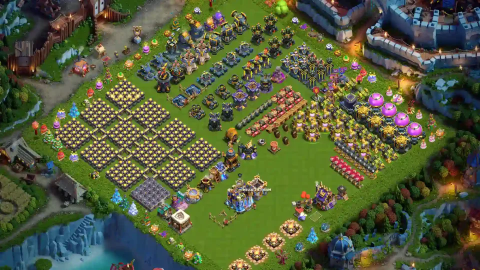 TH18 Progress Base – Grouped Buildings with Wall Rows layout