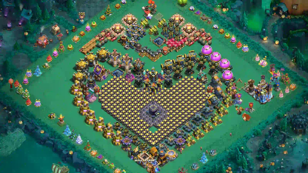 TH18 Progress Base – Grouped Buildings with Central Wall Block layout
