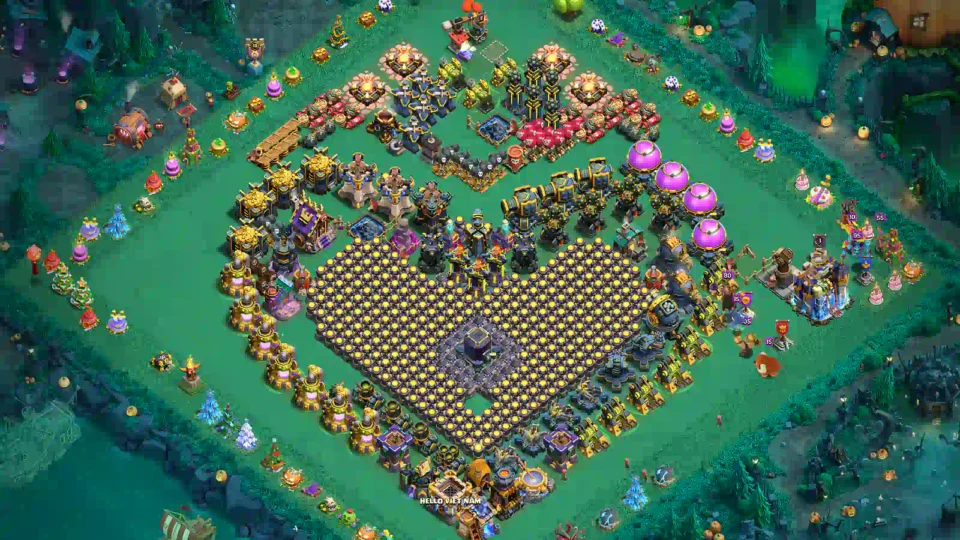 TH18 Progress Base – Grouped Buildings with Central Wall Block layout