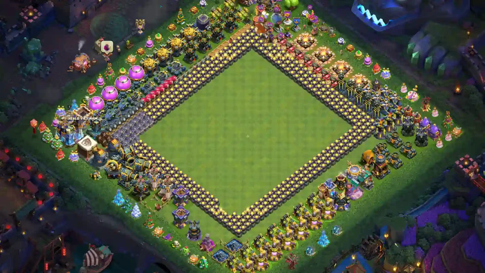 TH18 Progress Base – Grouped Buildings with Hollow Wall Square layout