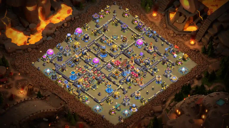 TH18 War Base – Diamond Layout with Multi-Compartment Core