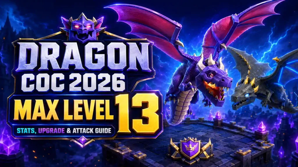 Dragon COC Max Level 13, Upgrade Cost and Time