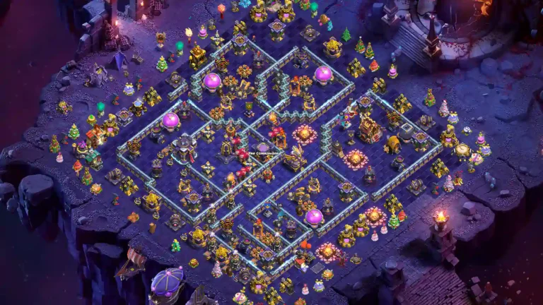 TH15 war base with offset Town Hall and open core lanes
