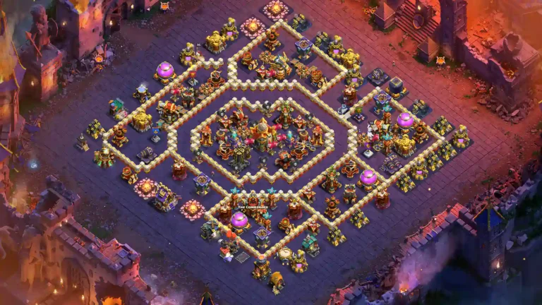 TH16 War Base – Central Town Hall with Wide Ring Core