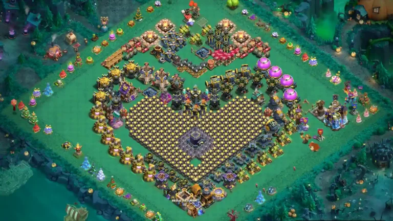 TH18 Progress Base – Heart-Shaped Wall Display and Upgrade Clusters