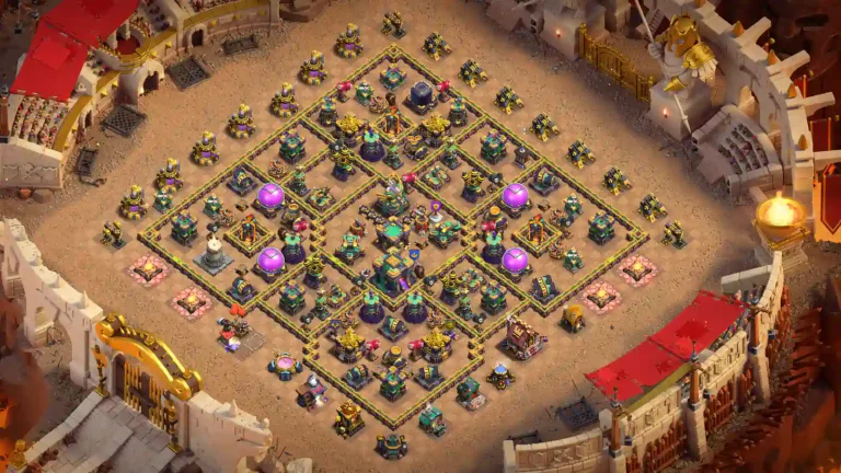 TH14 War Base – Wide Diamond Compartments