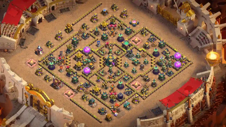 TH14 War Base – Layered Diamond Compartments