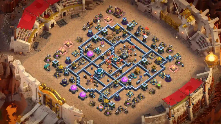 TH13 War Base – Central Cross-Compartment Layout