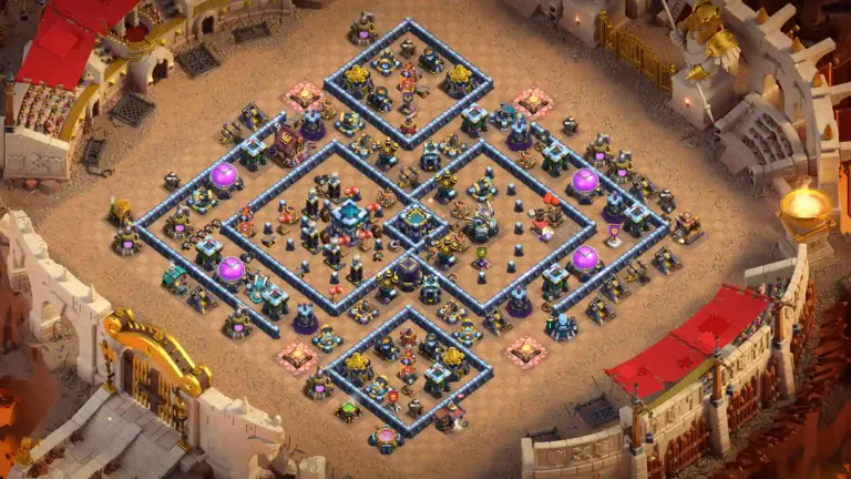 TH13 War Base – Wide Diamond Compartments