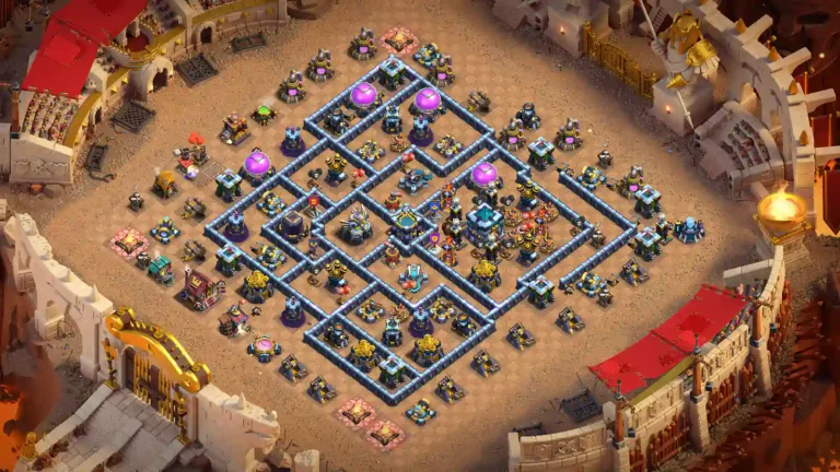 TH13 War Base – Offset Diamond Compartment Layout