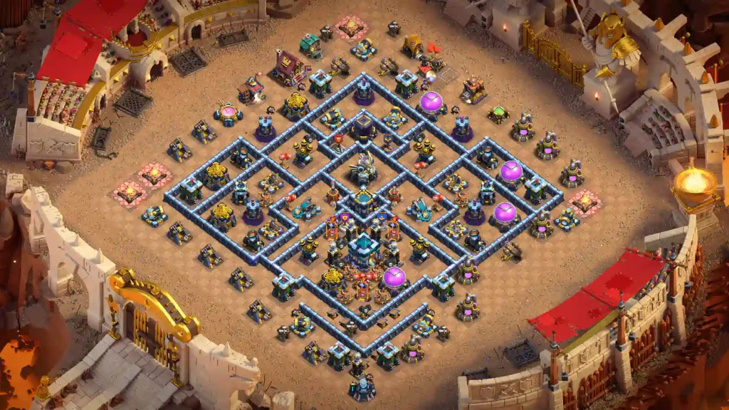 TH13 war base - lower diamond compartments