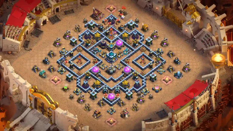 TH13 War Base – Symmetrical Diamond Compartments