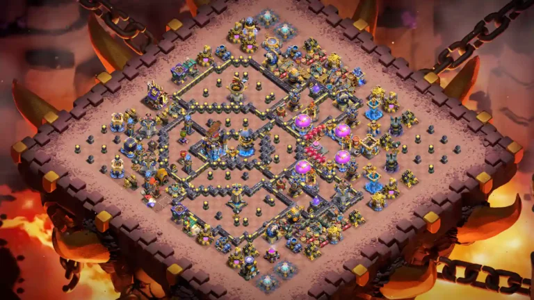TH18 War Base – Offset Compartment Lattice