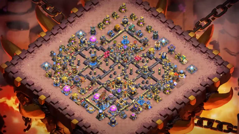 TH18 War Base – Staggered Core and Side Compartments