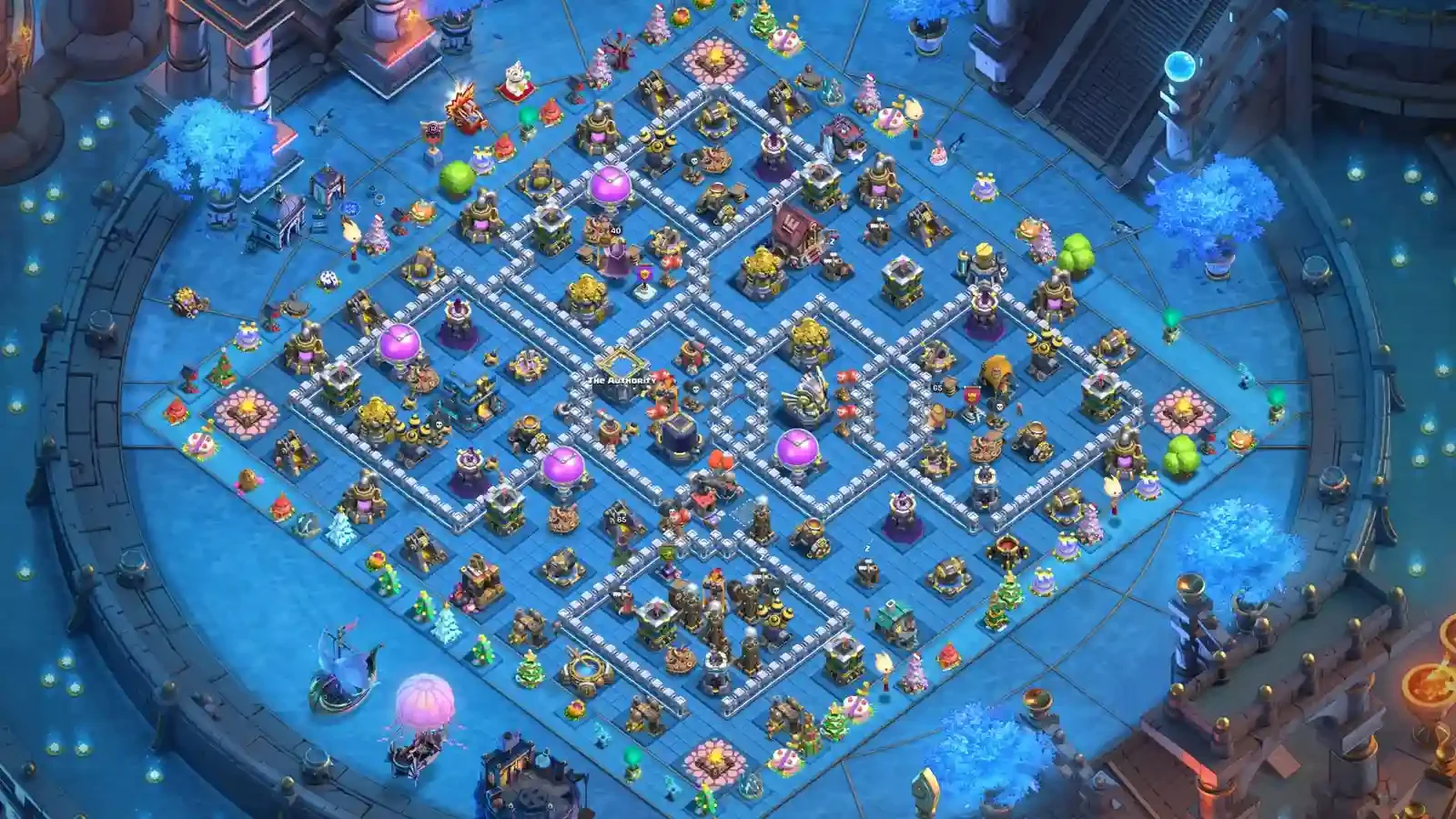 TH12 war base horizontal spread anti zap quake layout 2026