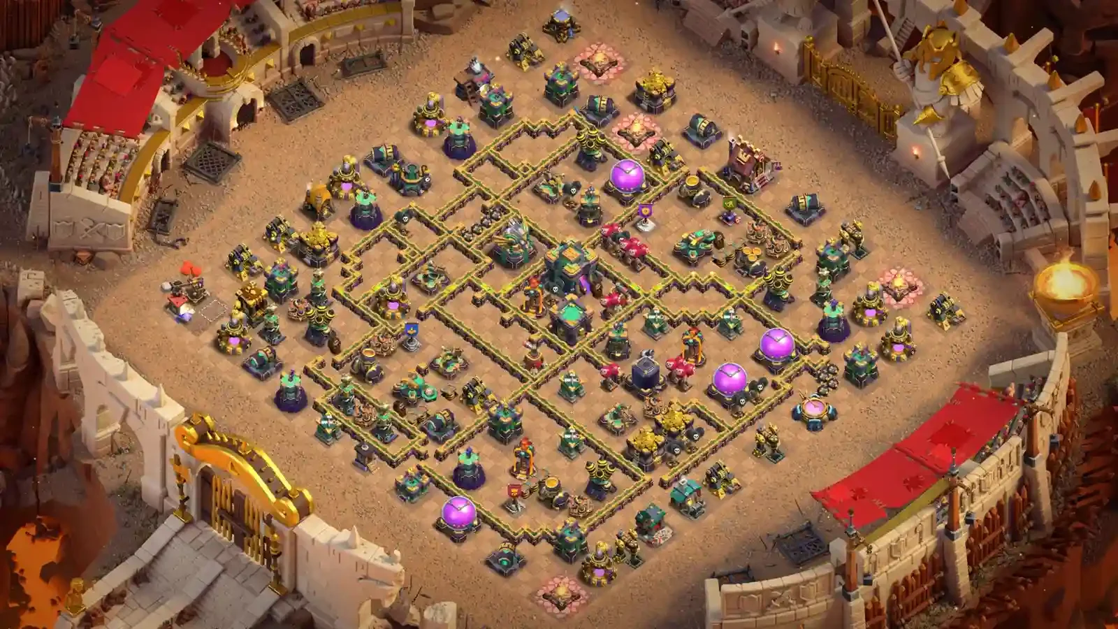 TH14 War Base #6 Fireball Fortress – Anti Fireball Wall Delete Anti 3 Star Layout 2026