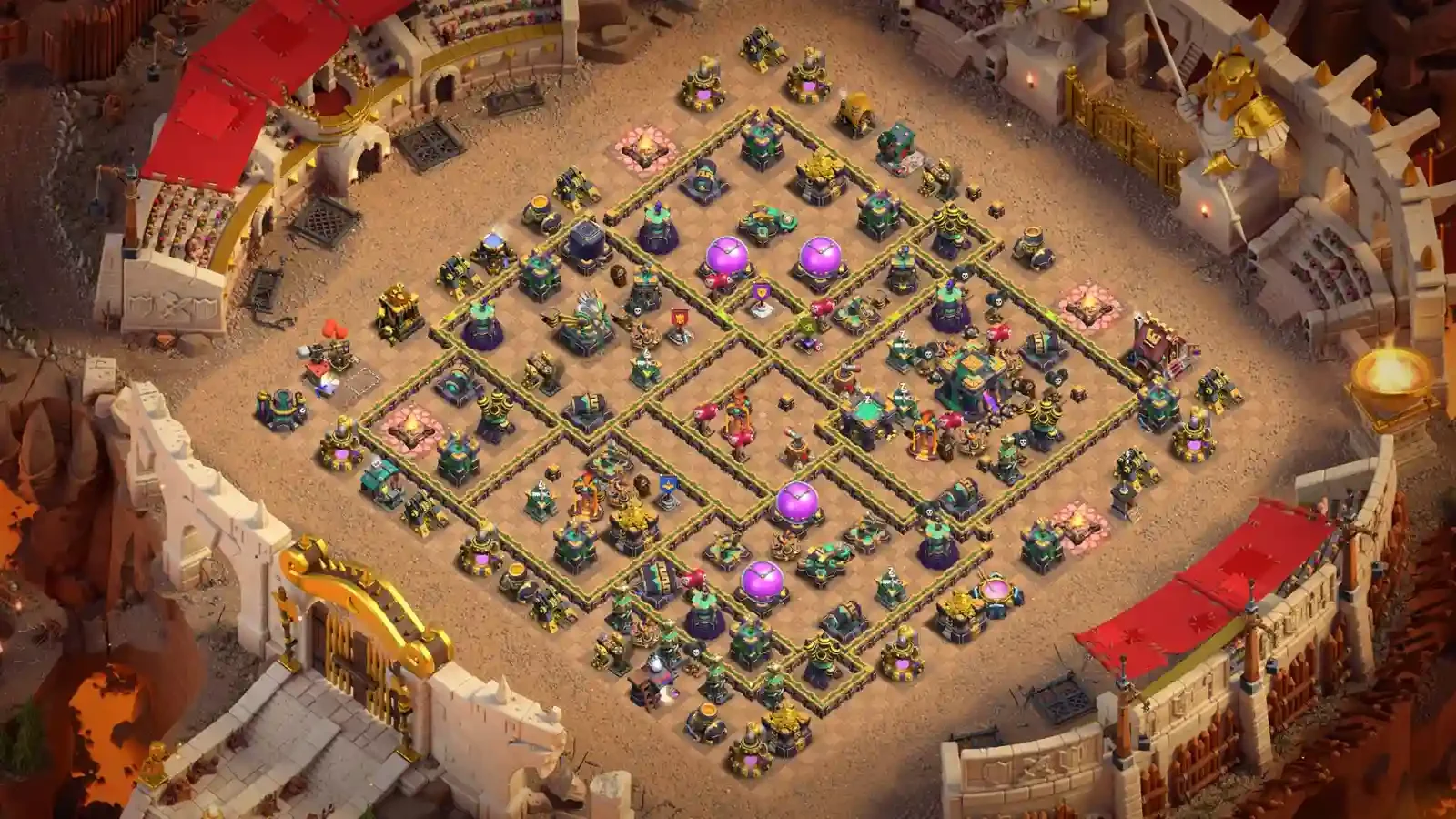 TH14 War Base #7 Anti Everything – Best CWL Legend League Defense Layout 2026