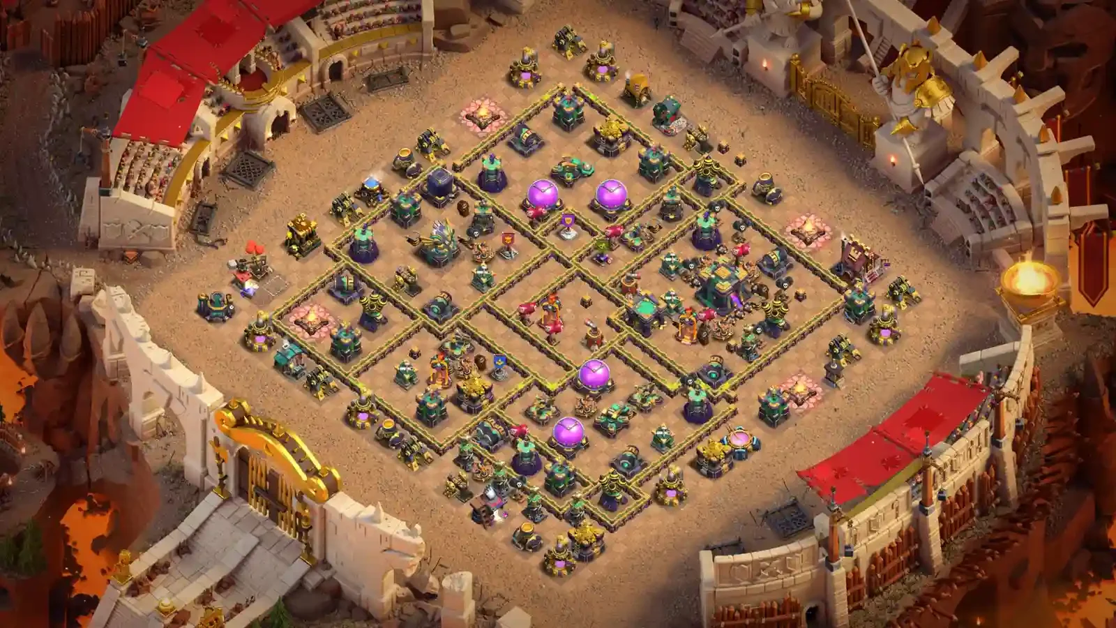 TH14 War Base #8 Witch Slap Counter – Anti Super Witch Anti Bat Spell Layout 2026